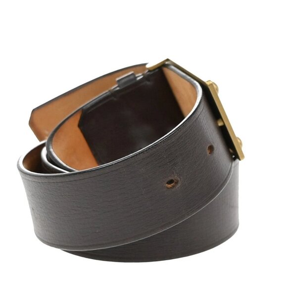 LOUIS VUITTON Logo Ceinture Utah Belt 110/44 Leather Brown GHW M6811W 30KB418